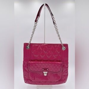 Coach Pink Poppy Liquid Glass Quilted Shoulder/ Crossbody Bag